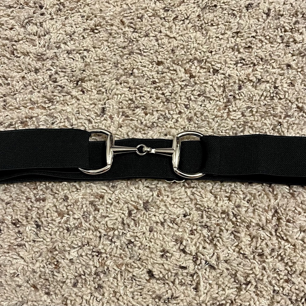Black Equestrian Elastic Belt